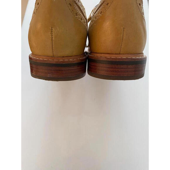 COLE HAAN Size 10 Tan Brogues Leather Brogue Lace Up Shoes - Picture 5 of 9